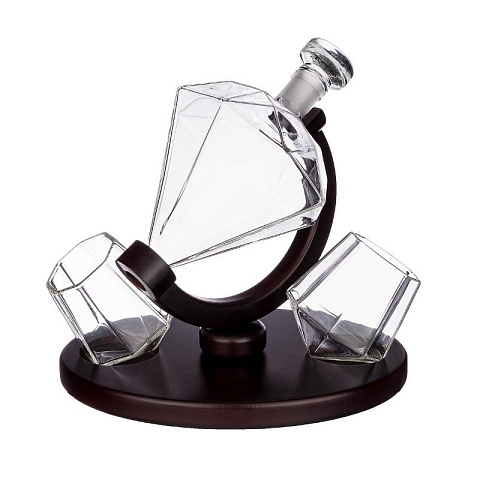 Декантер для виски с бокалами "Полумесяц" - рис 2.