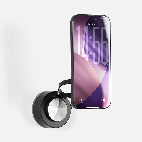 Вакуумная магнитная подставка airFix, черная с серым - рис 5.